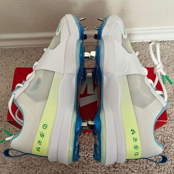 Nike Force Trout 9 Pro Baseball Cleats White Blue - Picture 6 of 11